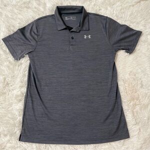 Under Armour Active Golf Activewear Heatgear Performance Polo Shirt Gray Boys XL